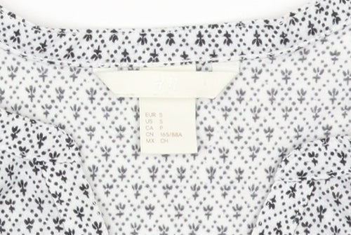 H&M Women's Multicoloured Floral Tunic Blouse Size 12