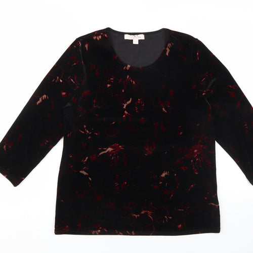 Juipa Women's Black Velvet Tunic UK Size 14