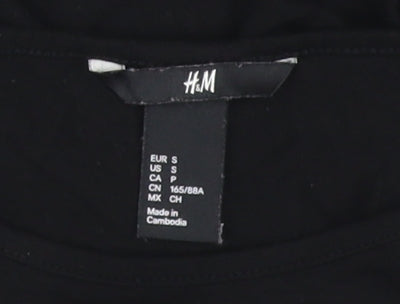 H&M Women's Black Midi Bodycon Dress S