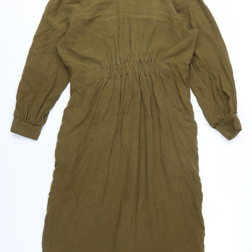 Marks and Spencer Women's Green Long Sleeve Dress 14