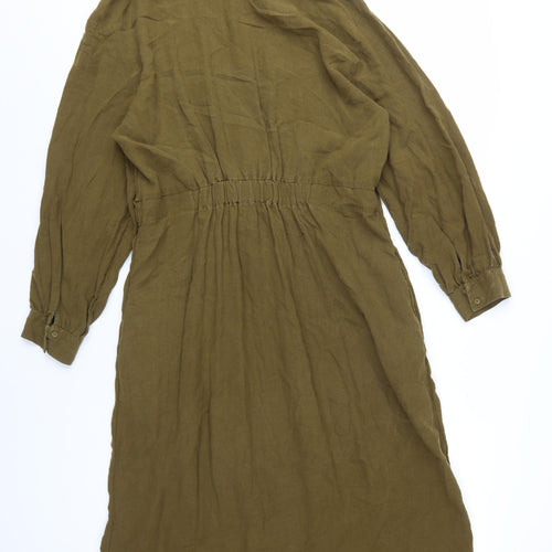 Marks and Spencer Women's Green Long Sleeve Dress 14