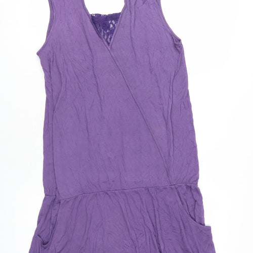 La Redoute Women's Purple Wrap Dress Size M