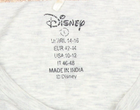 Disney Women’s Mickey Mouse Grey Nightshirt V-Neck L