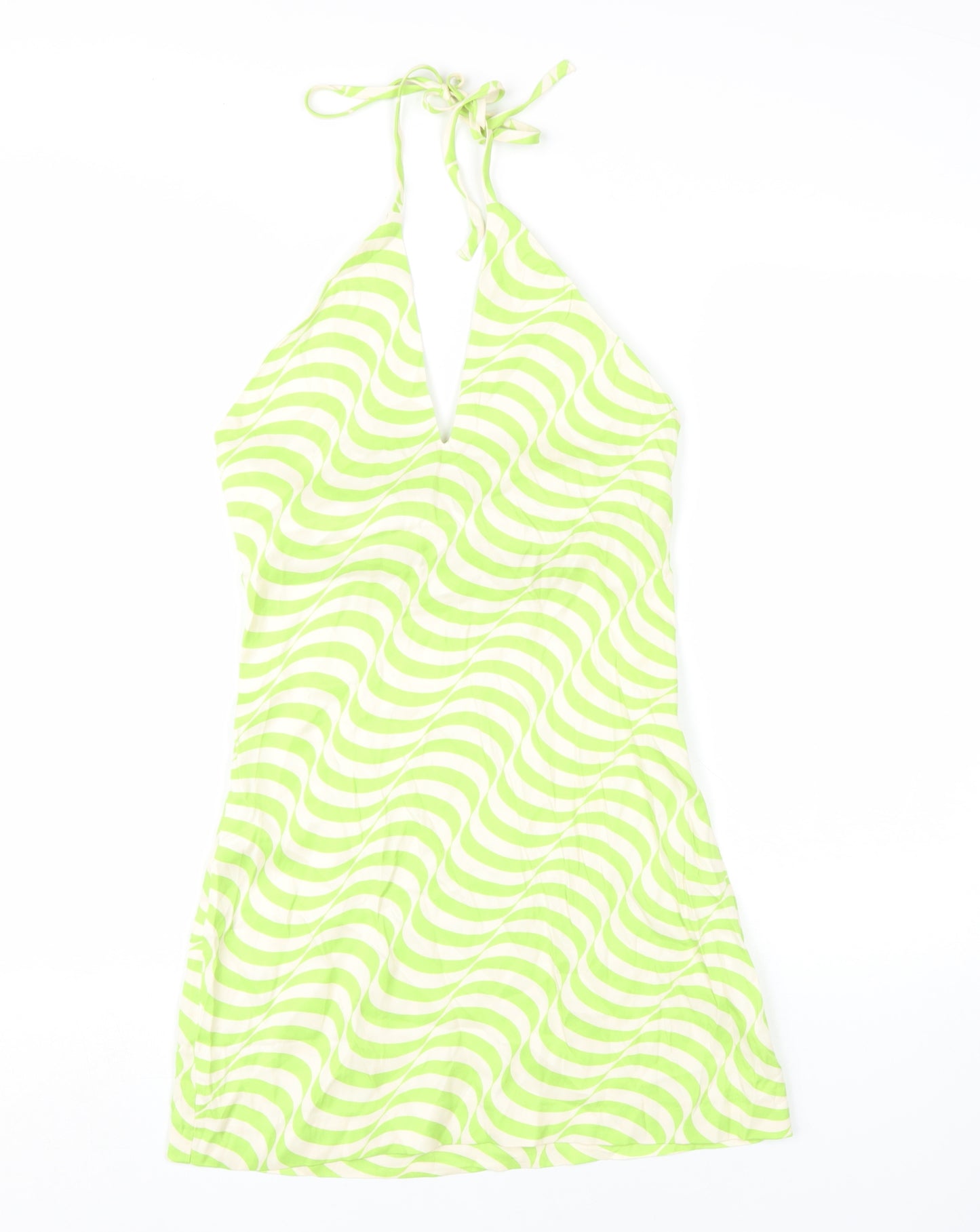 Zara Women’s Green A-Line Halter Dress Size S