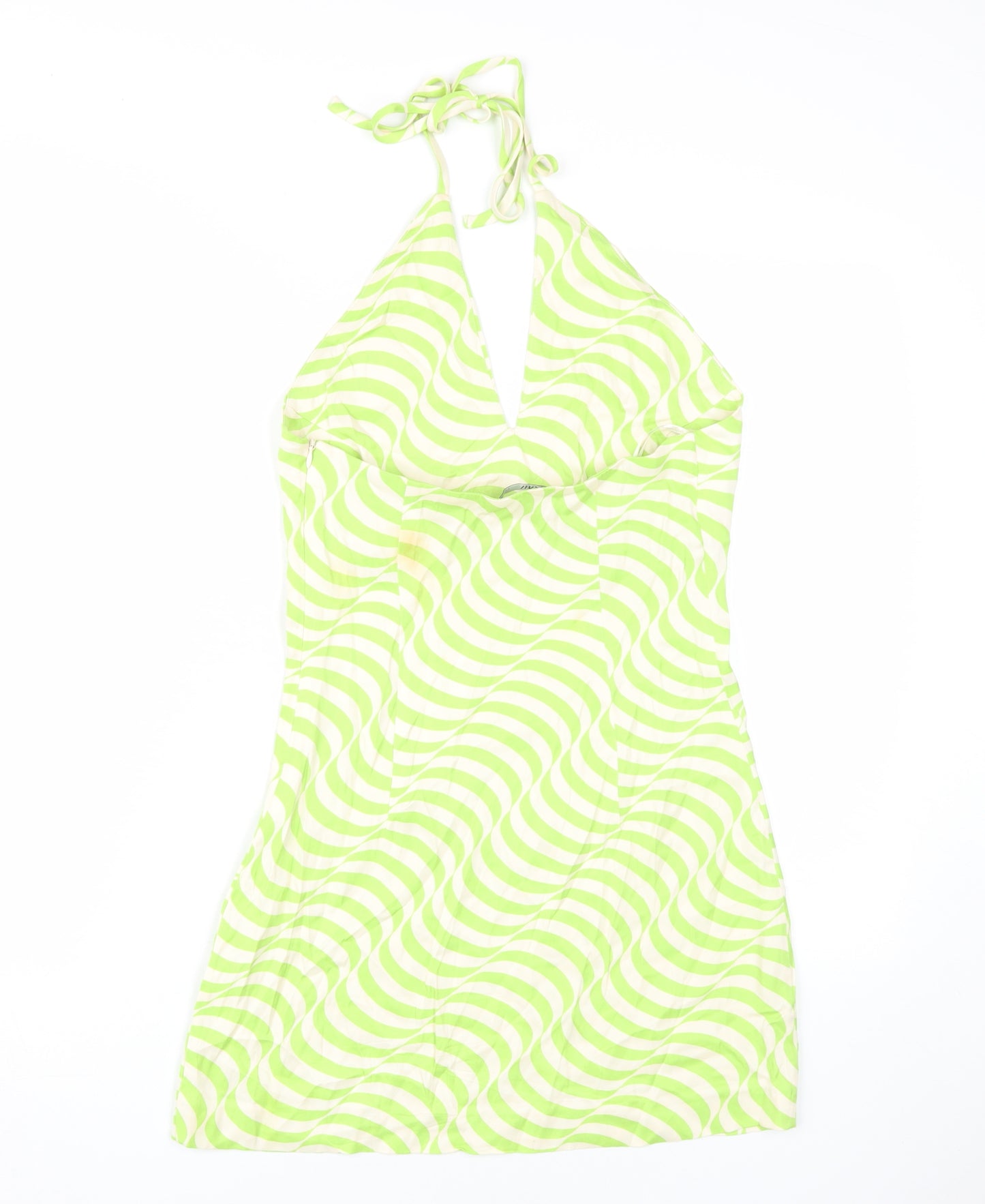 Zara Women’s Green A-Line Halter Dress Size S