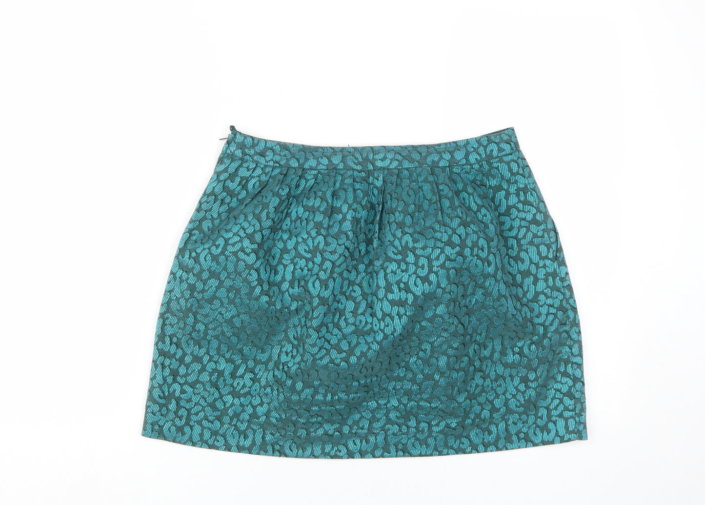 H&M Women's Blue Animal Print Short Skirt, Size 10