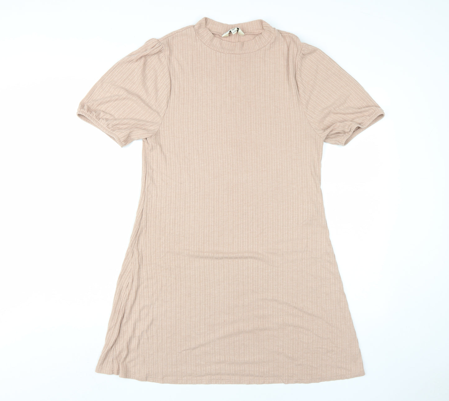 Miss Selfridge Beige Dress, UK 16, Half Sleeve Casual Wear