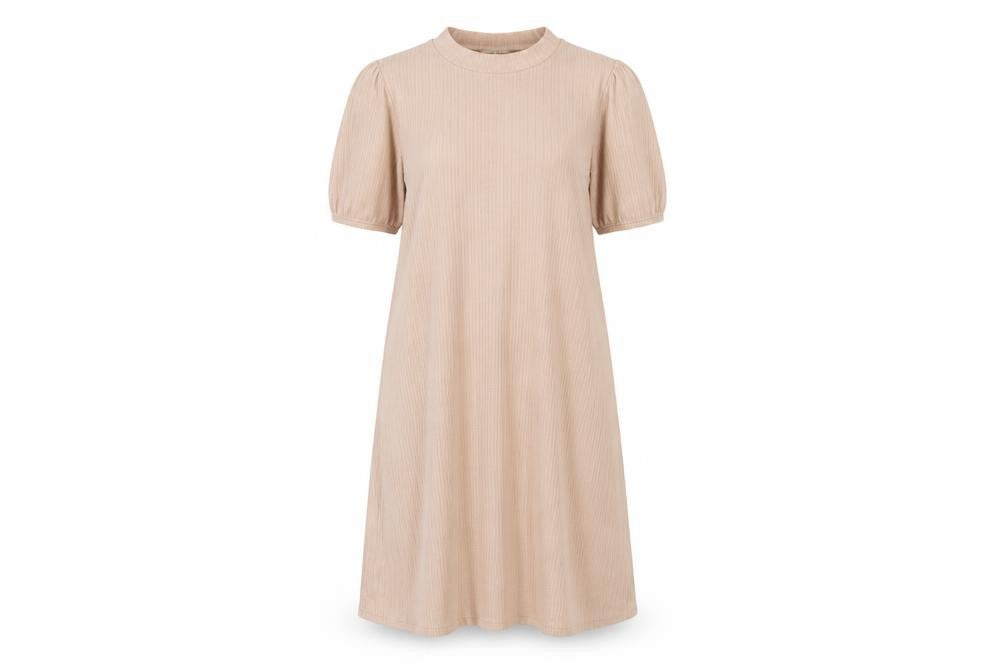 Miss Selfridge Beige Dress, UK 16, Half Sleeve Casual Wear
