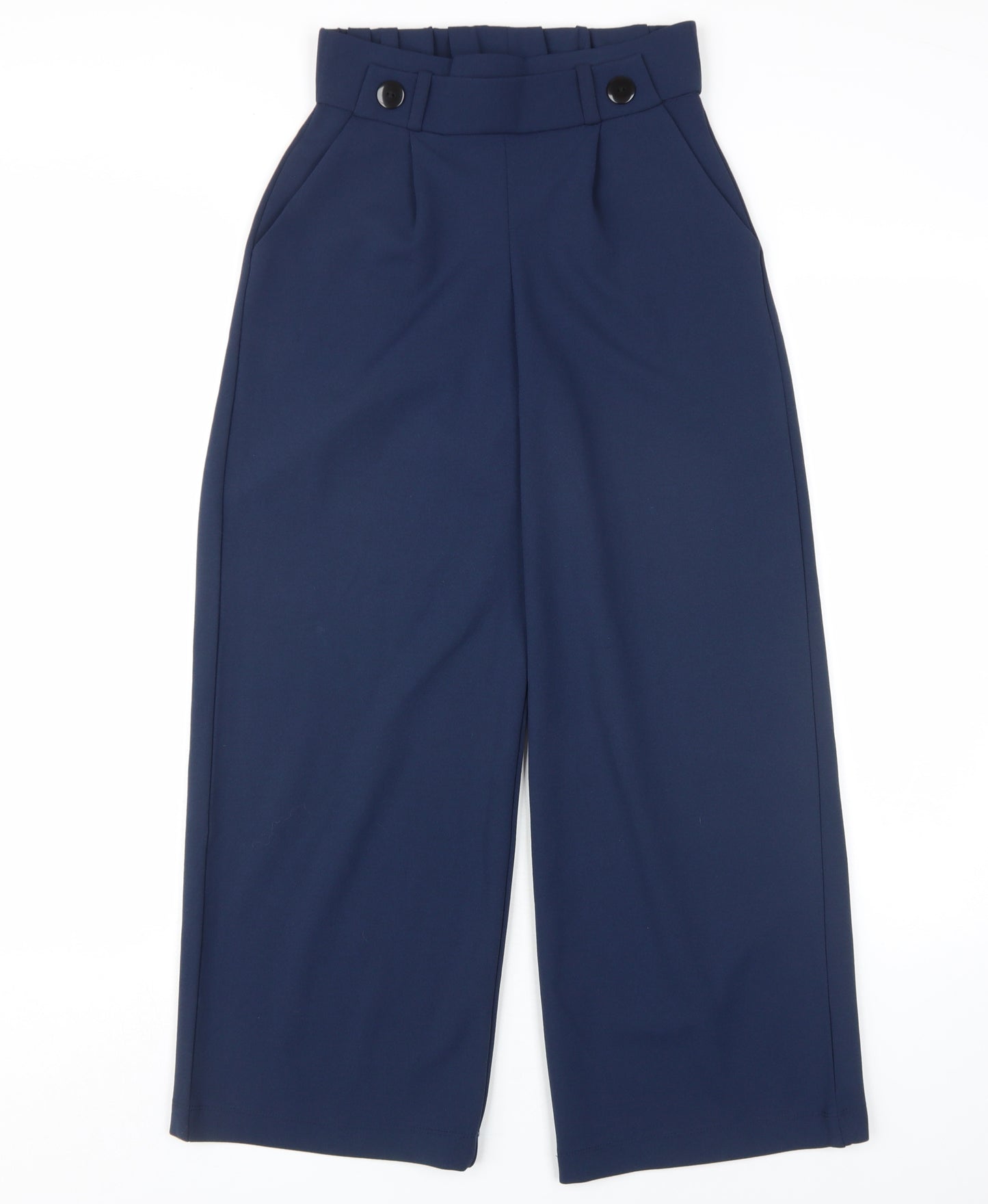 JDY Women's Blue Paperbag Trousers, Size S, Relaxed Fit