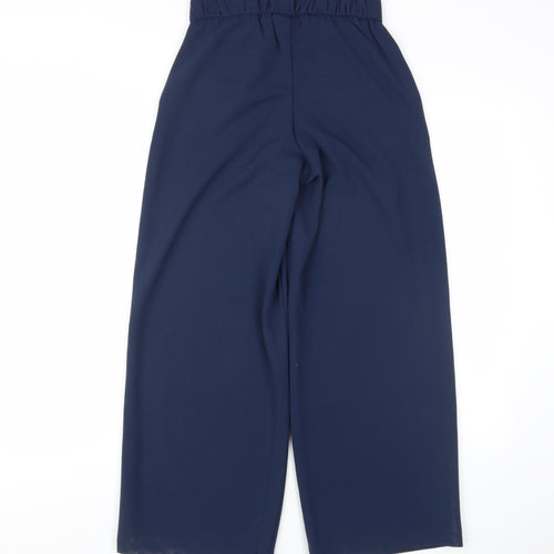 JDY Women's Blue Paperbag Trousers, Size S, Relaxed Fit
