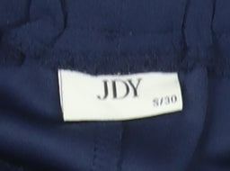 JDY Women's Blue Paperbag Trousers, Size S, Relaxed Fit