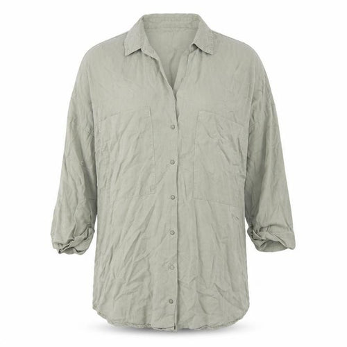 Zara Women's Green Button-Up Shirt XS Relaxed Fit