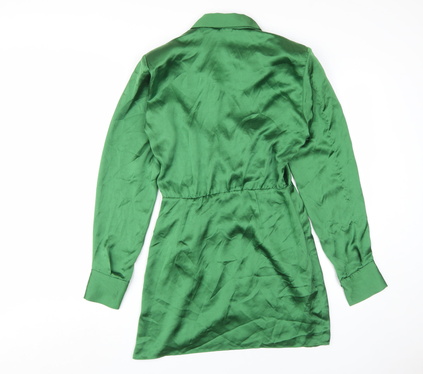 Zara Women's Green XS Wrap Dress - Party Chic