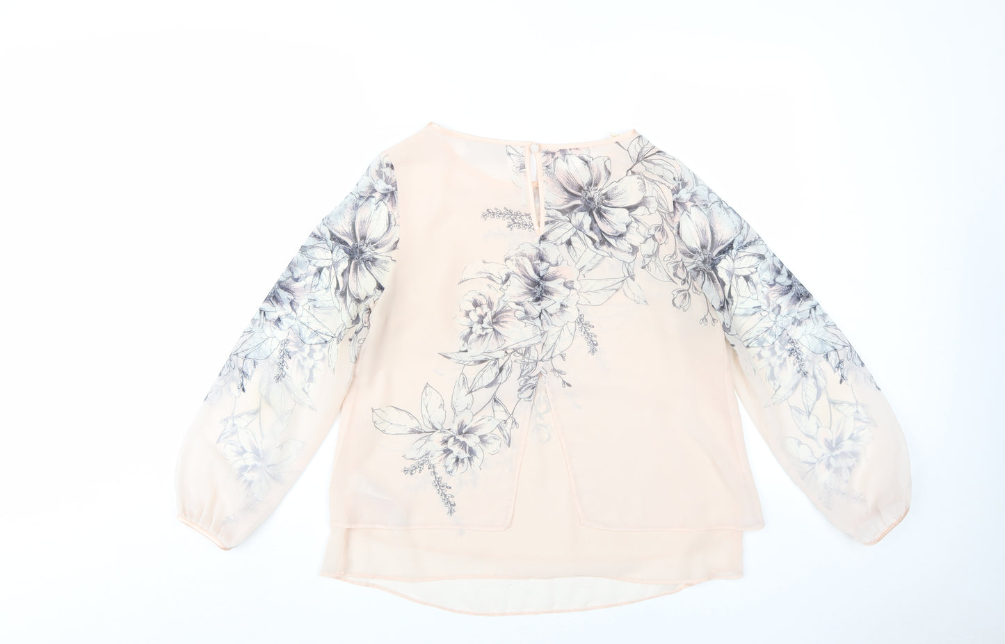 Wallis Women's Beige Floral Blouse Size 8, Petite