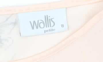 Wallis Women's Beige Floral Blouse Size 8, Petite