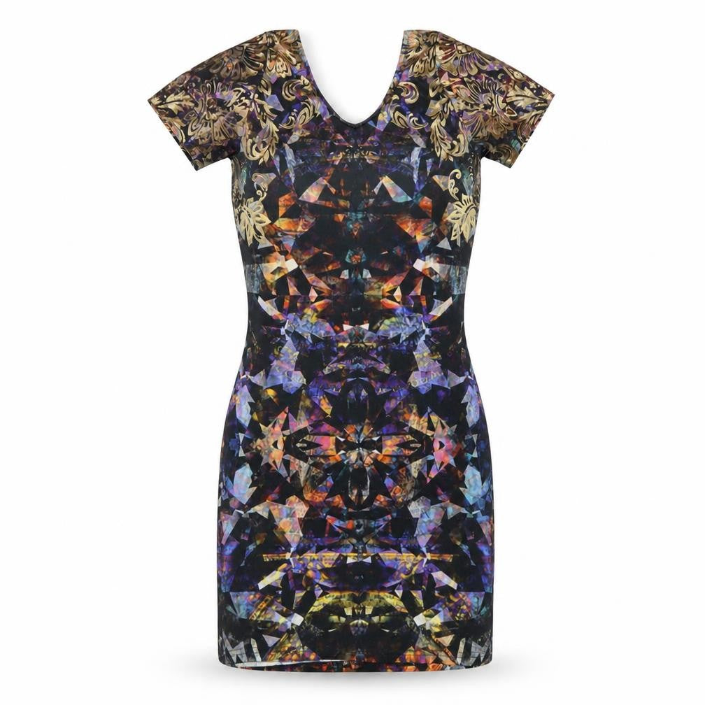 Front view of River Island Women's Multicoloured Bodycon Dress