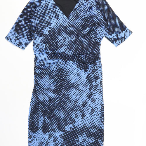 Marks and Spencer Women's Blue Polka Dot Bodycon Dress
