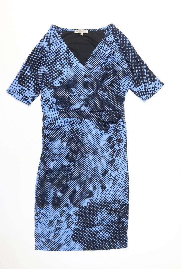 Marks and Spencer Women's Blue Polka Dot Bodycon Dress