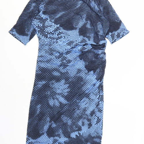 Marks and Spencer Women's Blue Polka Dot Bodycon Dress