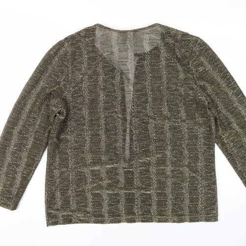 J. Ribkoff Women's Black Open-Knit Cardigan, Size 16