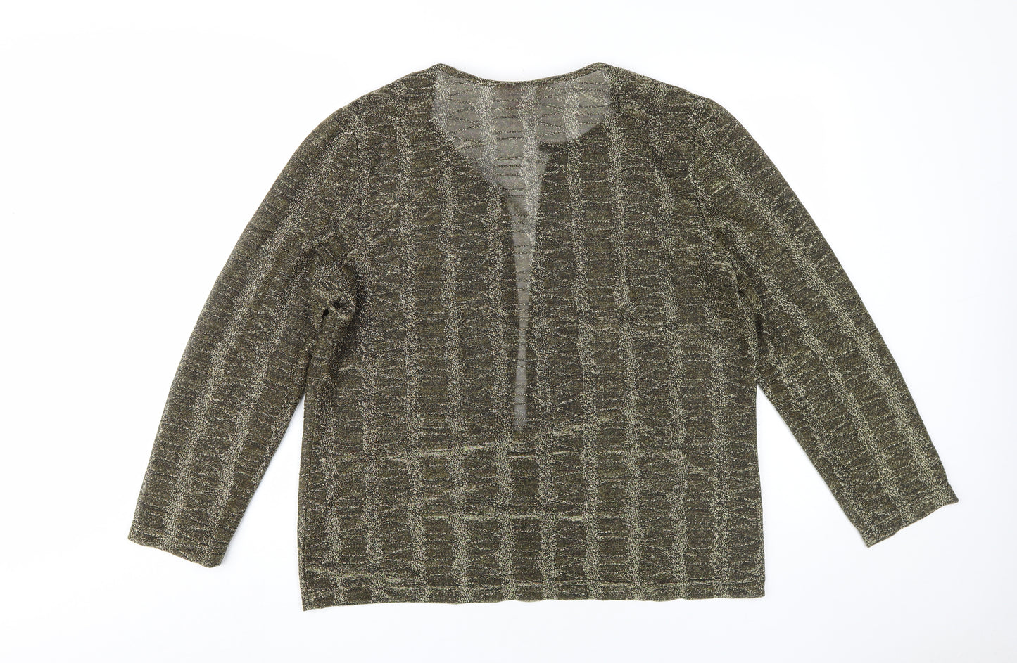 J. Ribkoff Women's Black Open-Knit Cardigan, Size 16