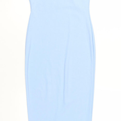 PrettyLittleThing Women's Blue Slip Dress Size 8