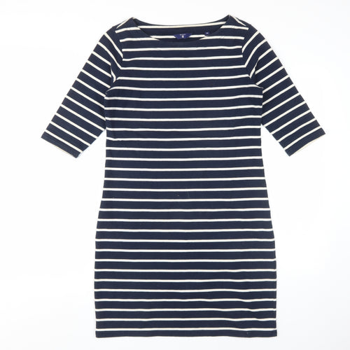 Gant Women's Blue Striped Shift Dress M