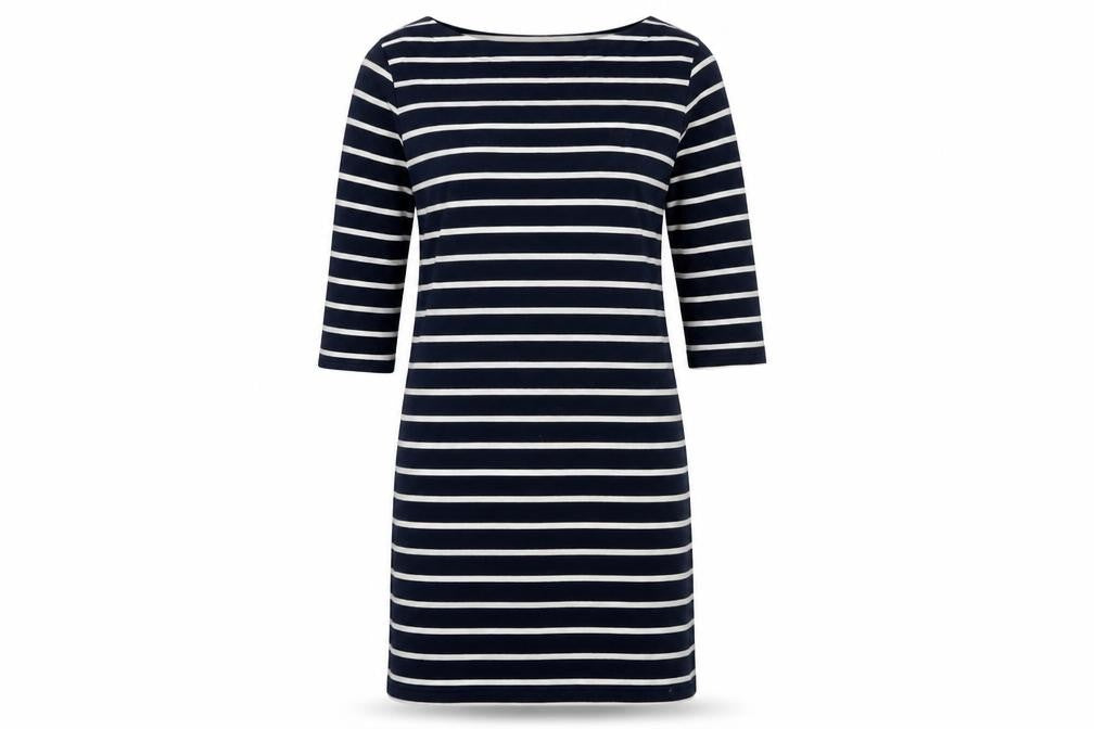 Front view of GANT Women's Blue Striped Shift Dress M