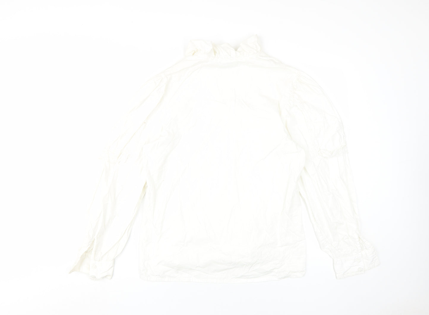 Baumenshmid Women's White Long Sleeve Blouse Size 10