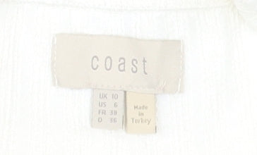 Coast Women's White Camisole Top, Size 10, Summer Casual