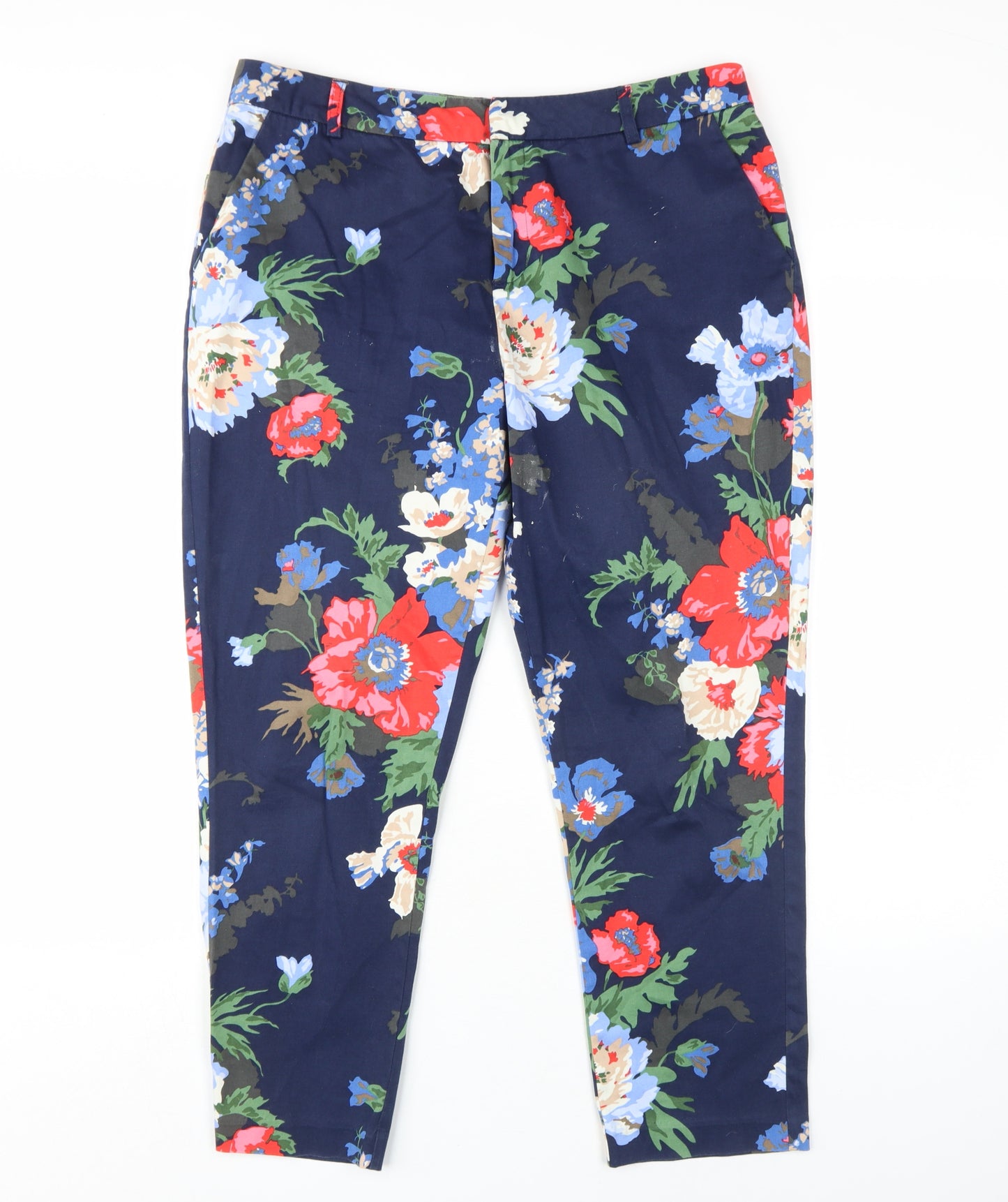 Joules Women's Floral Cropped Trousers, Size 12