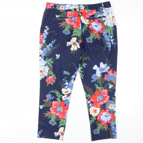 Joules Women's Floral Cropped Trousers, Size 12