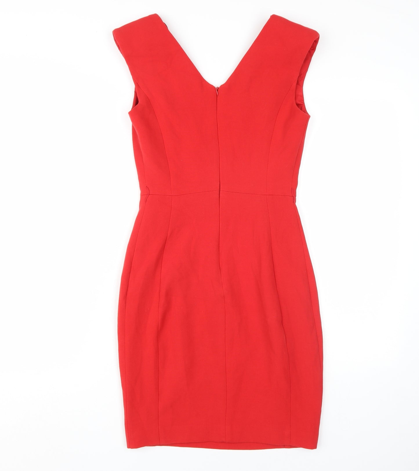 Mango Women's Red Sheath Dress XS V-Neck
