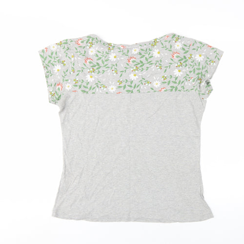 Peter Storm Women's Grey Floral Tee, Size 14