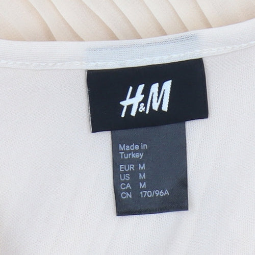 H&M Women's Beige Sleeveless Camisole Blouse Size 12