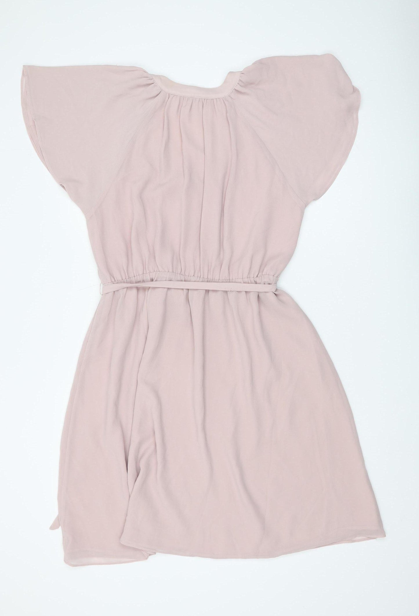 H&M Women's Pink Short Sleeve V-Neck Shift Dress
