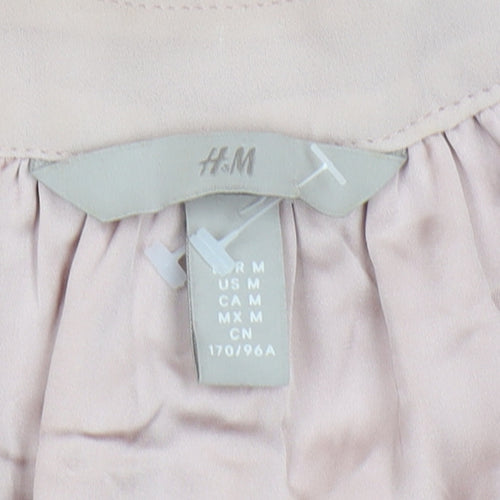 H&M Women's Pink Short Sleeve V-Neck Shift Dress