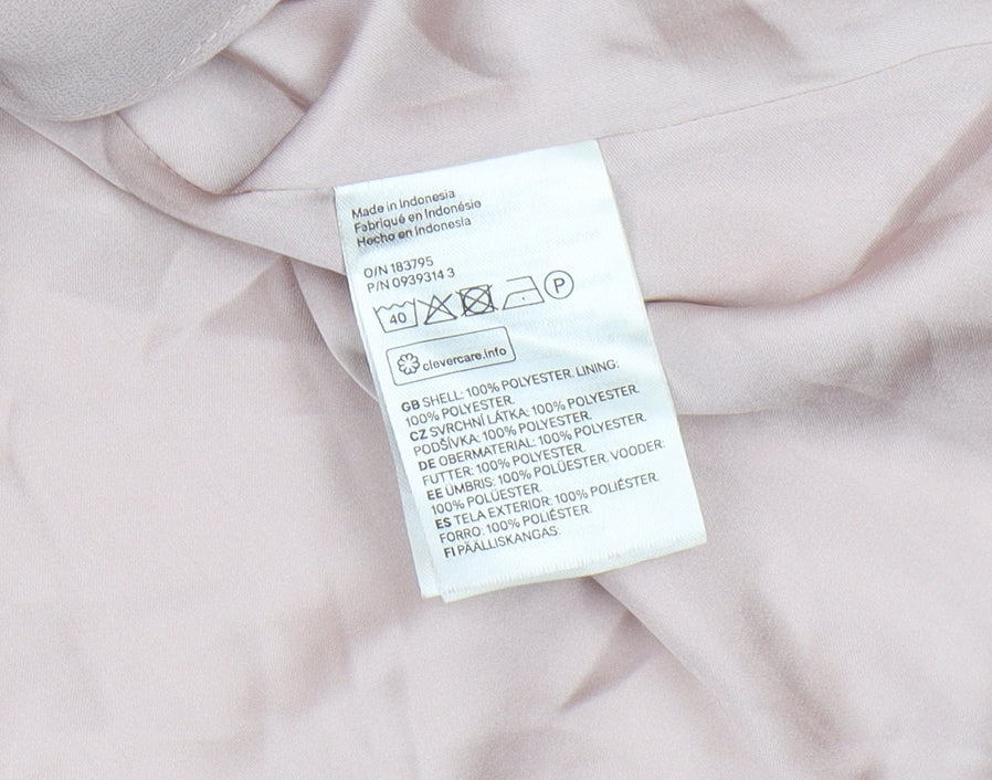 H&M Women's Pink Short Sleeve V-Neck Shift Dress