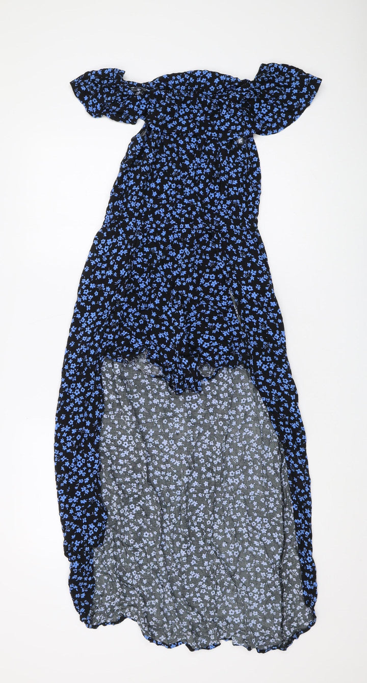 New Look Girls Black Blue Floral Jumpsuit, Age 11
