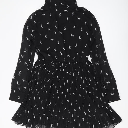 Influence Women's Black Animal Print Shirt Dress