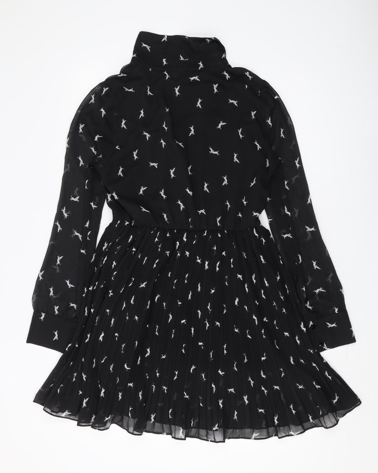 Influence Women's Black Animal Print Shirt Dress