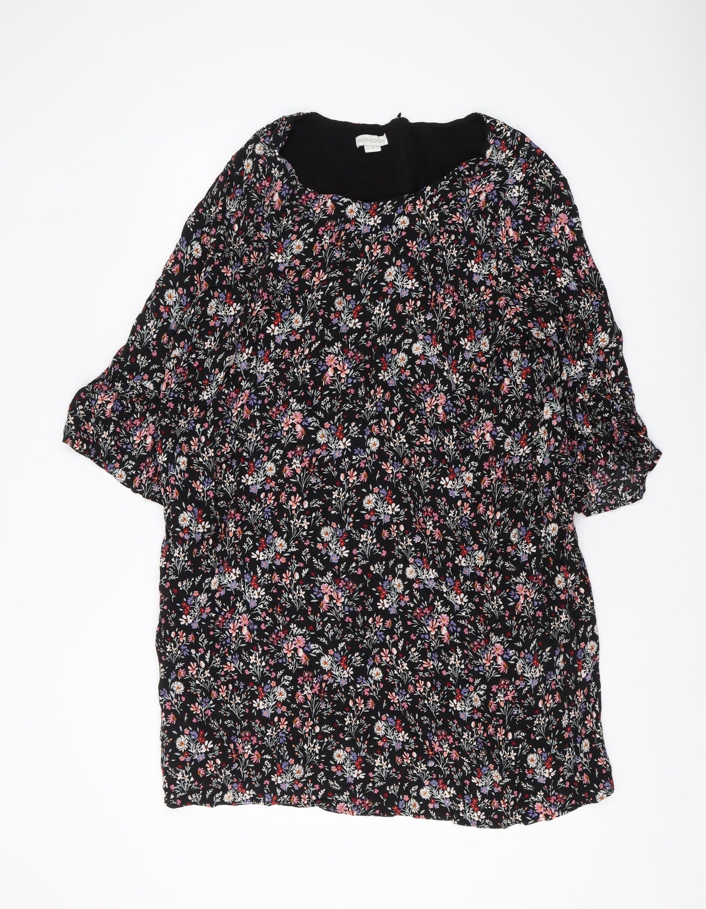 Monsoon Women's Black Floral Dress Size 22