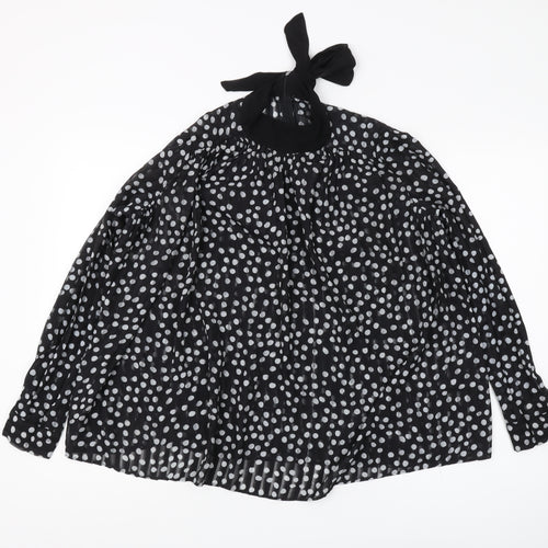 Zara Women's Black Polka Dot Blouse, Size S