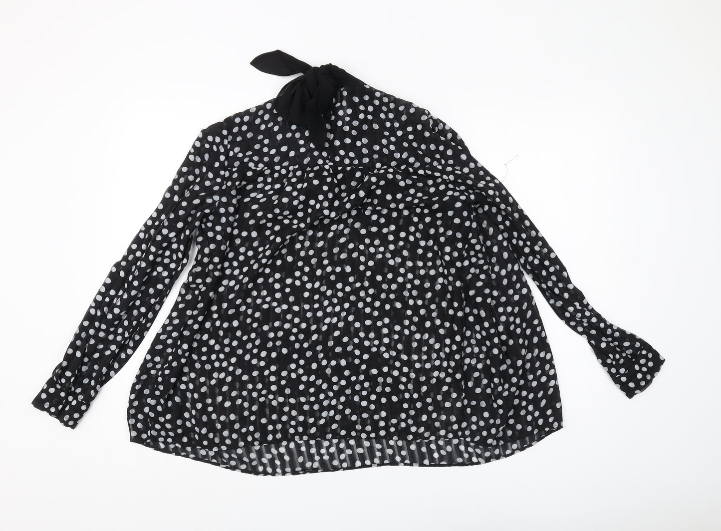 Zara Women's Black Polka Dot Blouse, Size S