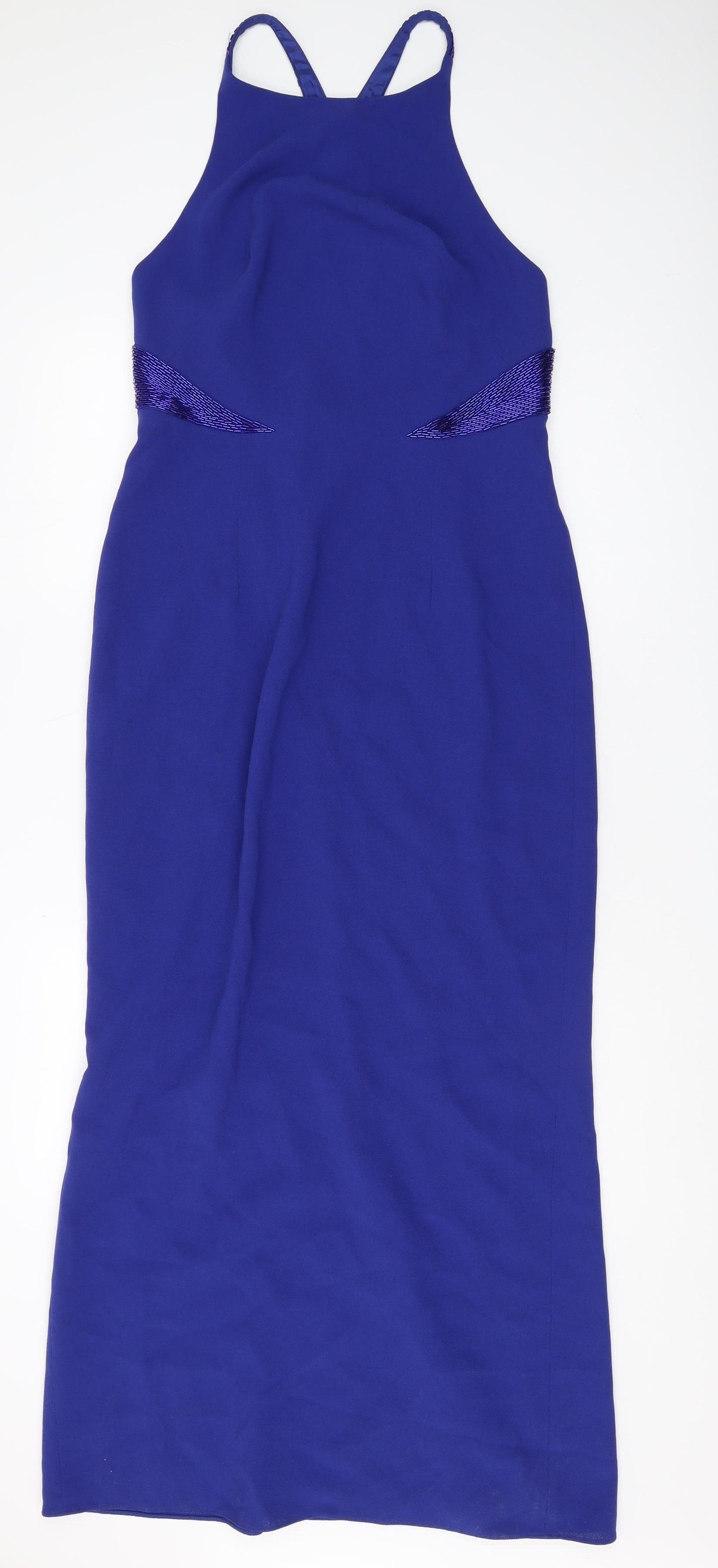 Simon Ellis Women's Blue Midi Bodycon Dress Size 14
