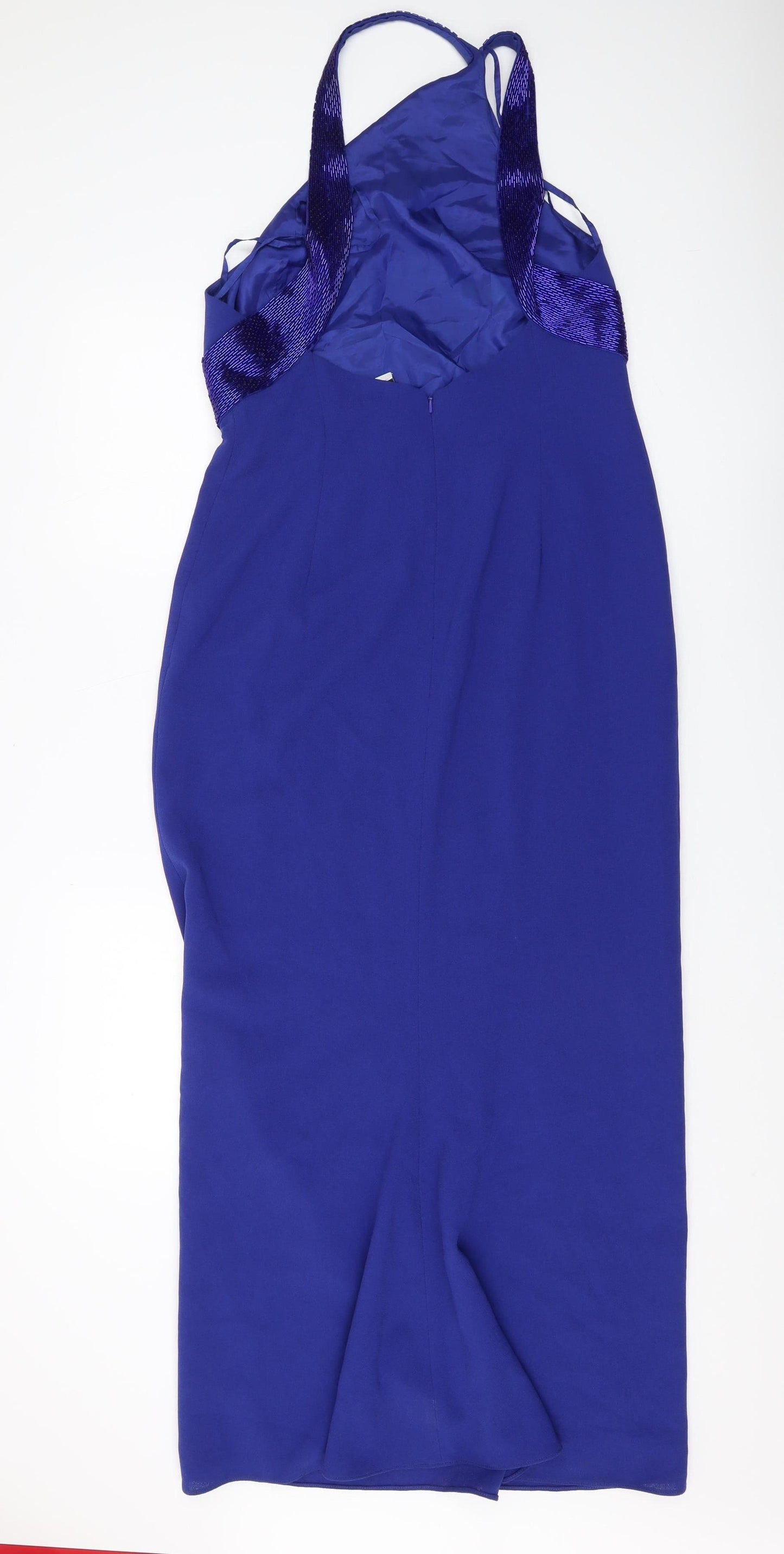 Simon Ellis Women's Blue Midi Bodycon Dress Size 14