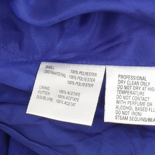 Simon Ellis Women's Blue Midi Bodycon Dress Size 14