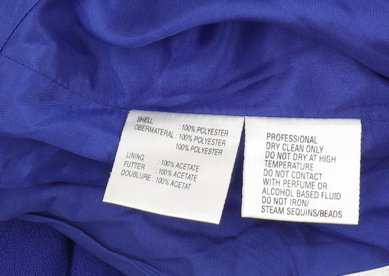 Simon Ellis Women's Blue Midi Bodycon Dress Size 14