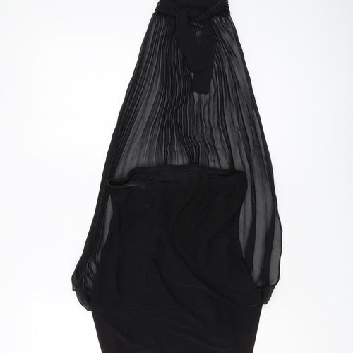 Effgee Women's Black Beaded Camisole Halter Blouse
