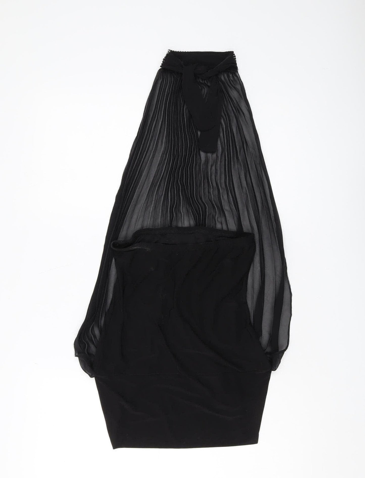 Effgee Women's Black Beaded Camisole Halter Blouse